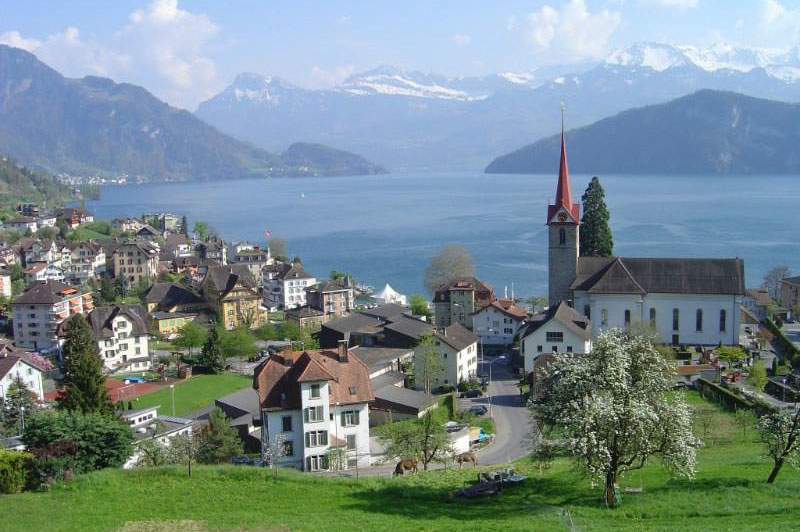 Weggis village